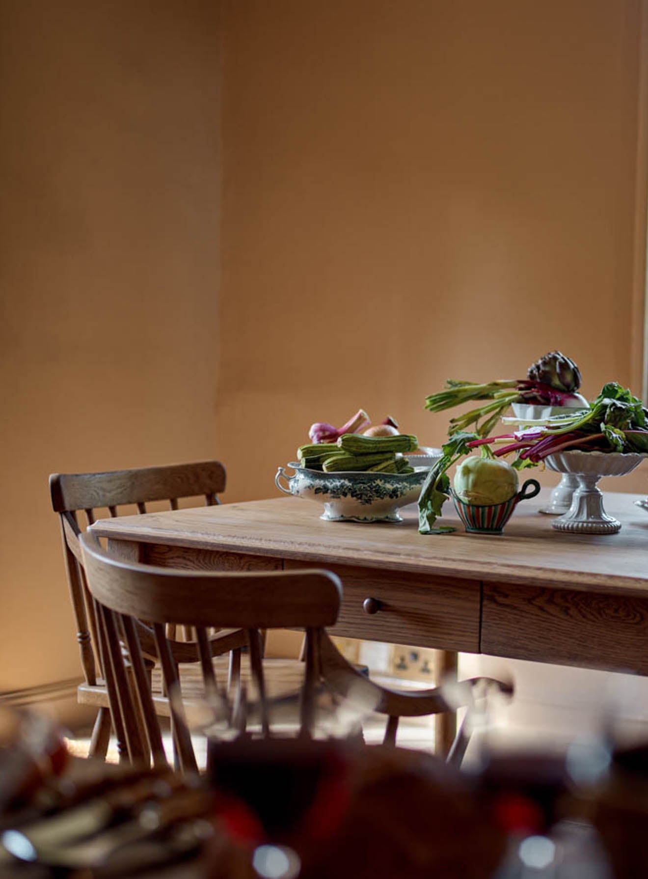 Table de salle à manger carrée en chêne Stanton