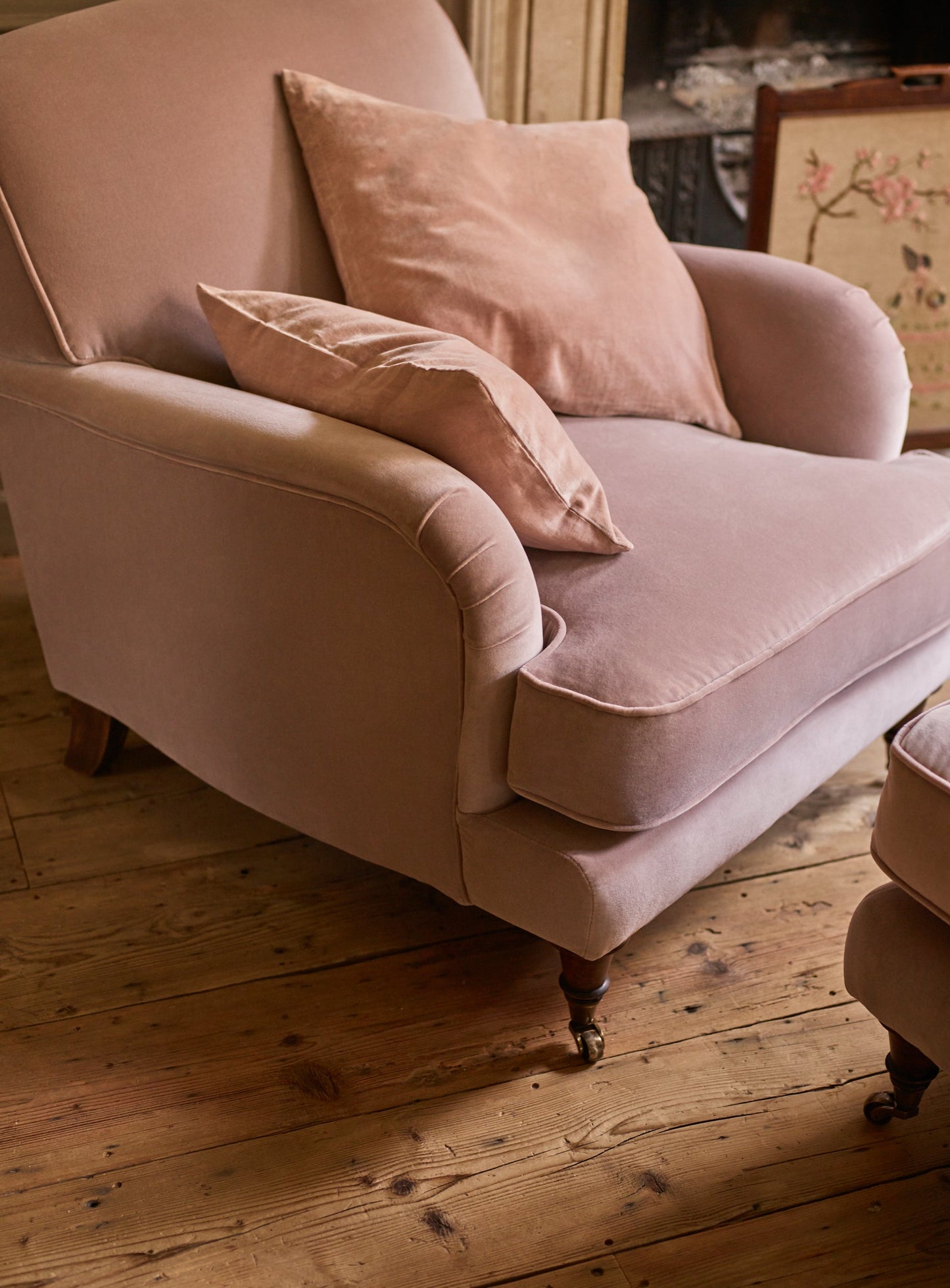 Fauteuil Abington, velours Clover