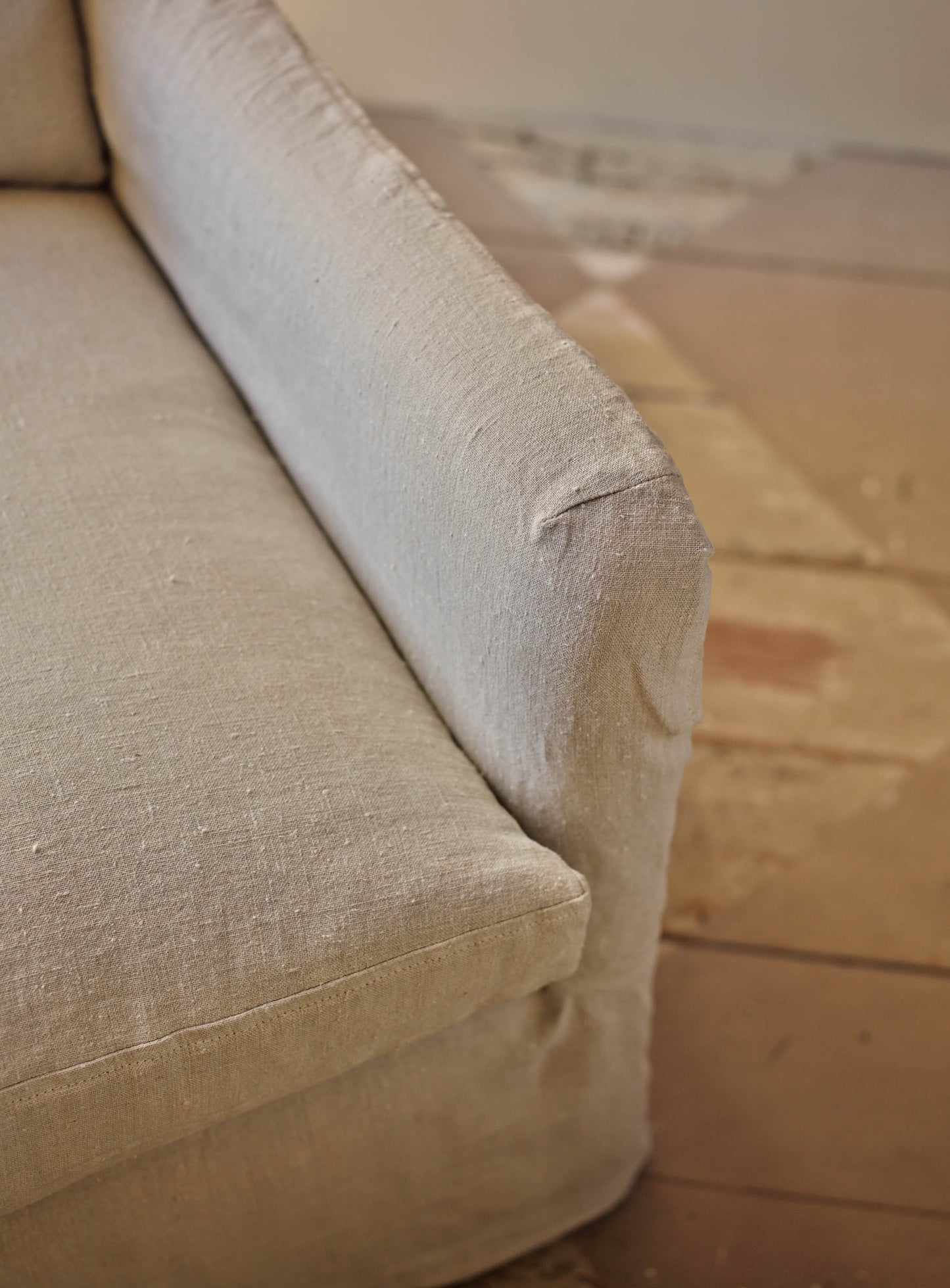 Fauteuil à housse amovible Warren, lin naturel