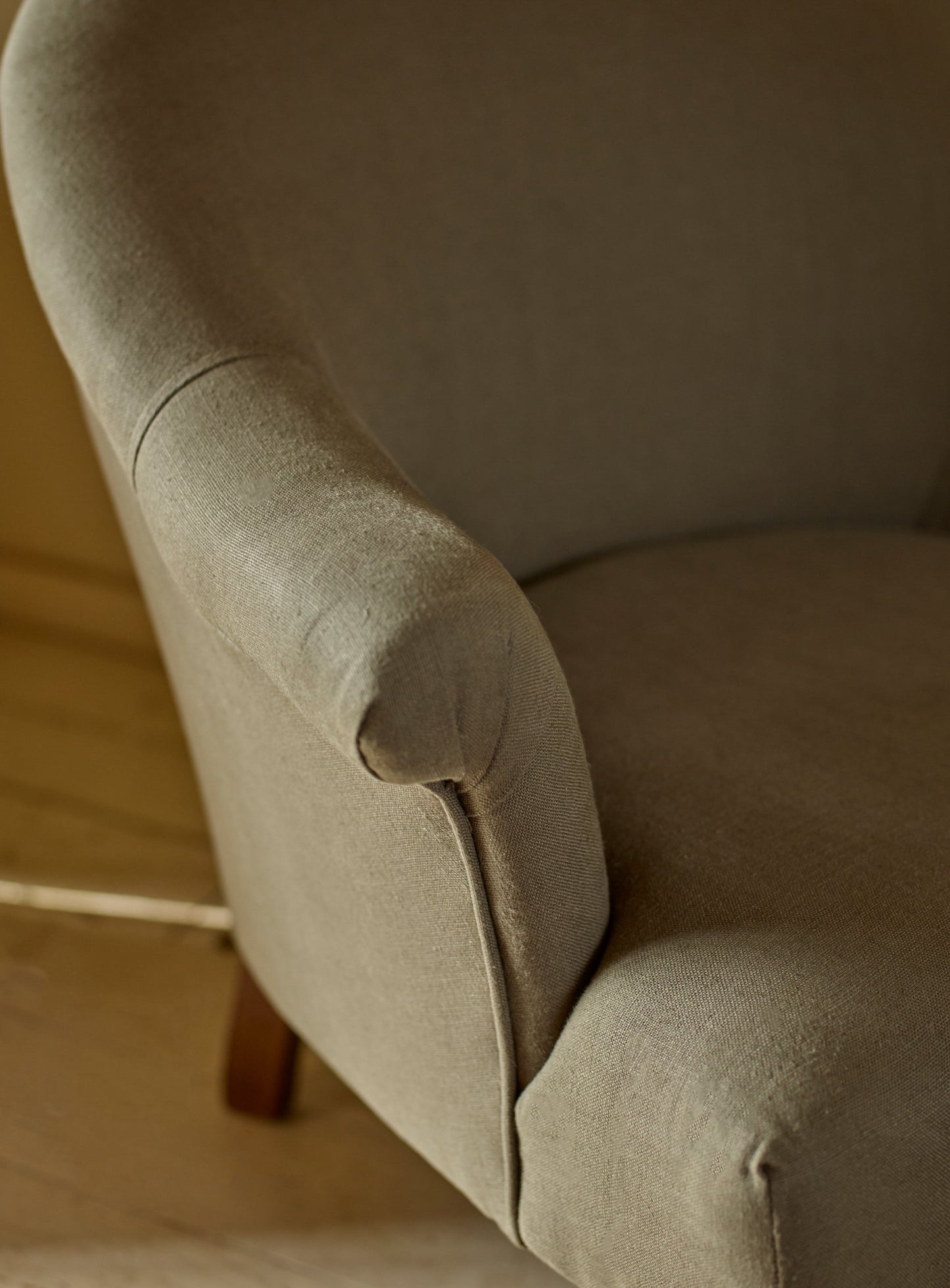 Fauteuil Clandon, lin mousseux