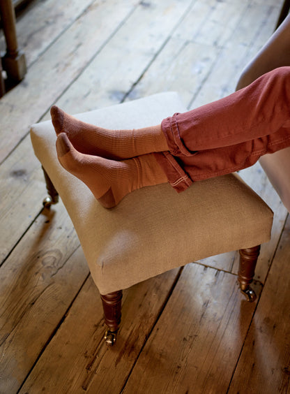 Tabouret Edmund, Petit, Lin Naturel