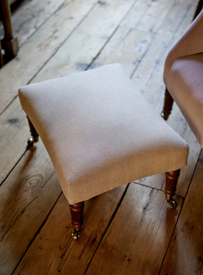Tabouret Edmund, Petit, Lin Naturel