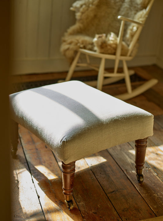 Tabouret Edmund, Petit, Lin Naturel