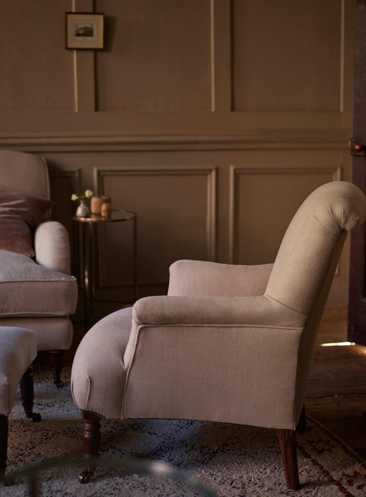 Fauteuil Finley, lin naturel