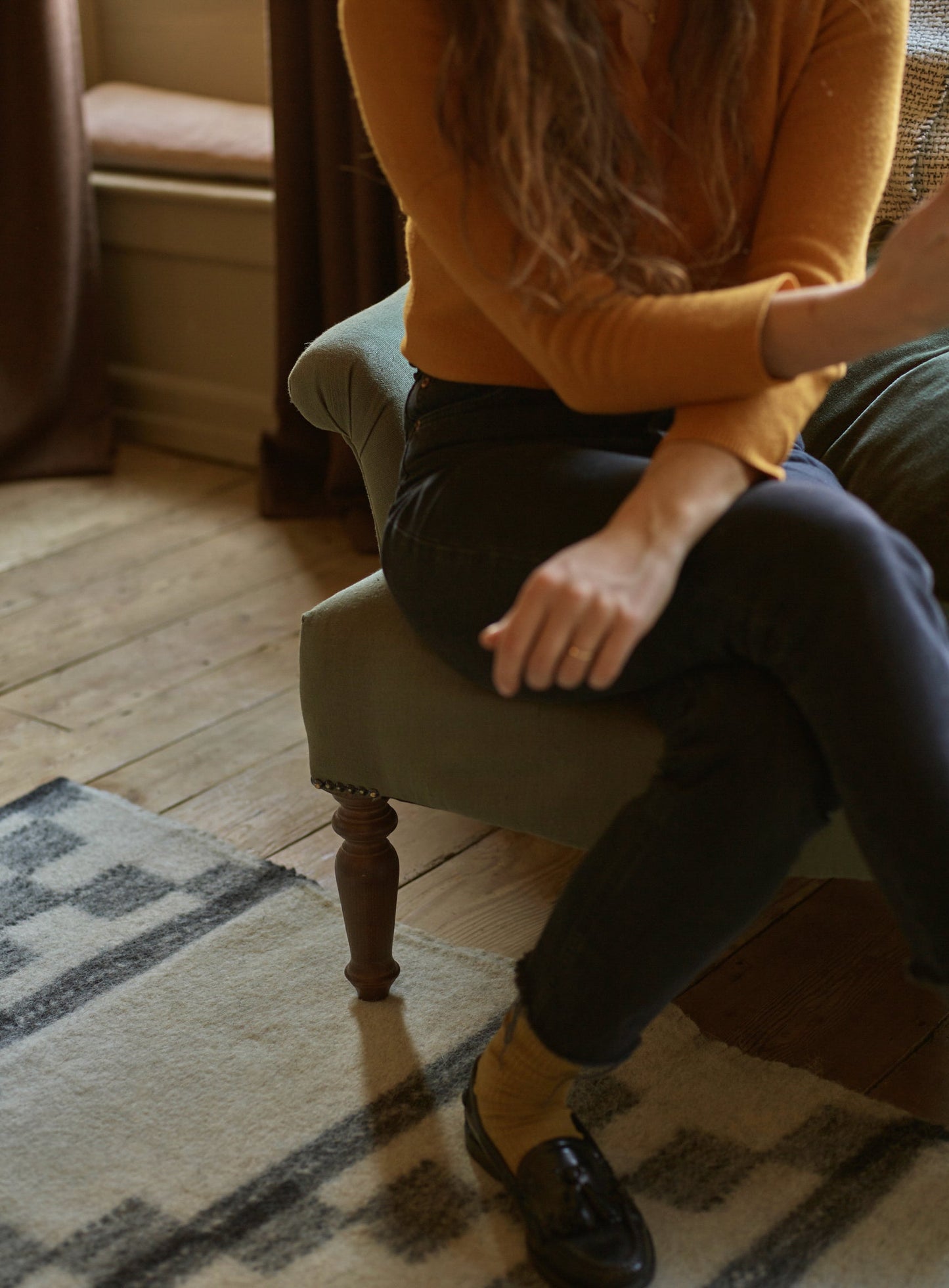 Fauteuil Clandon, lin mousseux