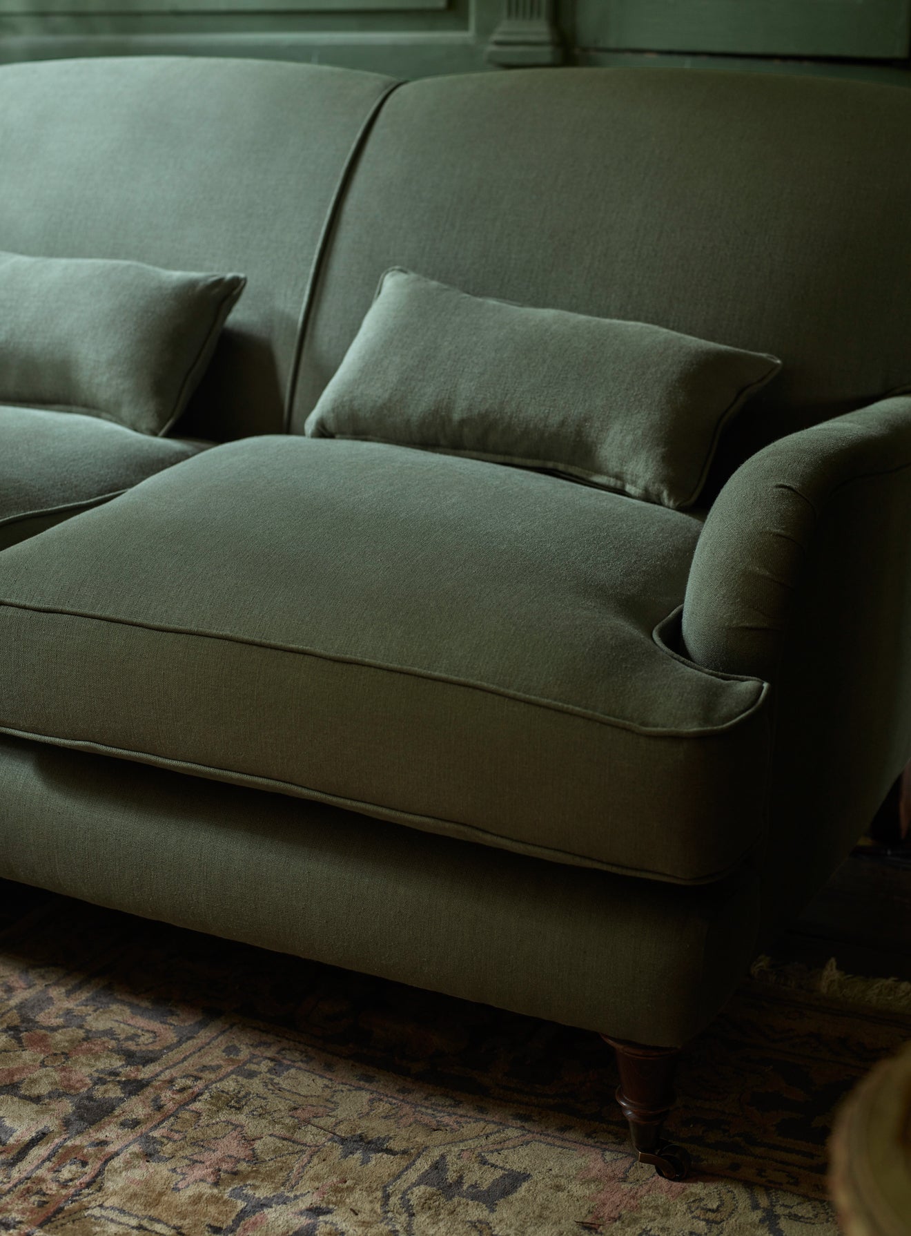 Canapé Abington, deux places, tissu Moss Linen
