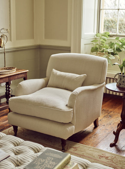 Fauteuil Abington, lin écru