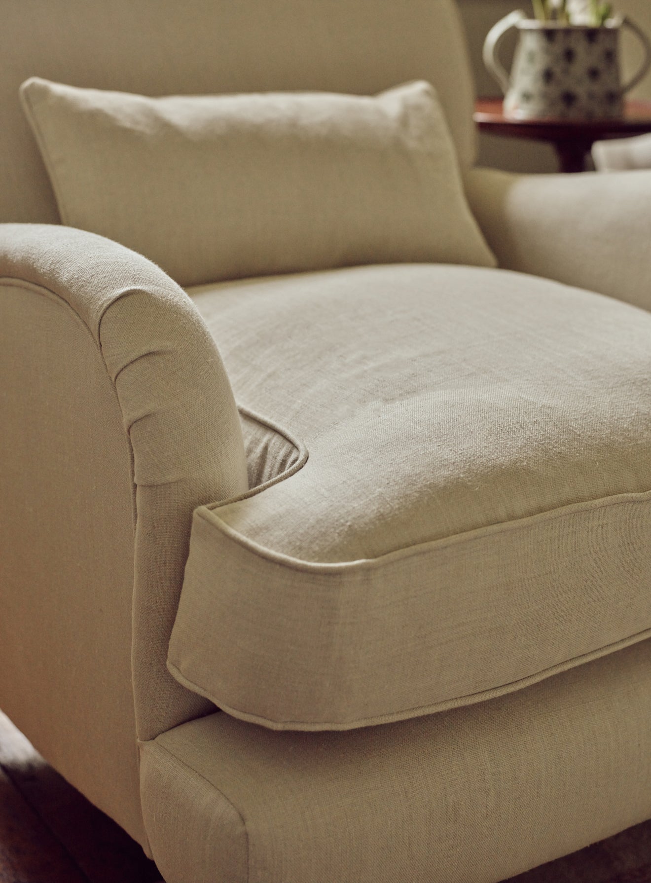 Fauteuil Abington, lin écru