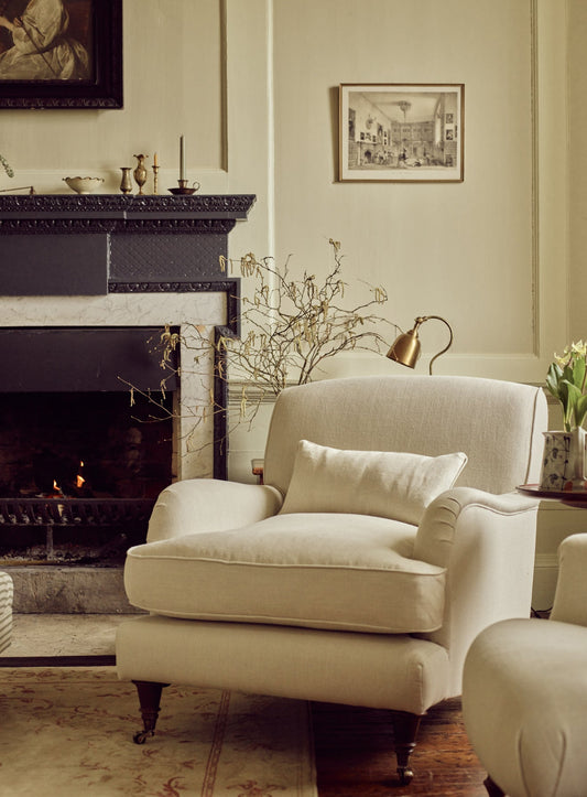 Fauteuil Abington, lin écru