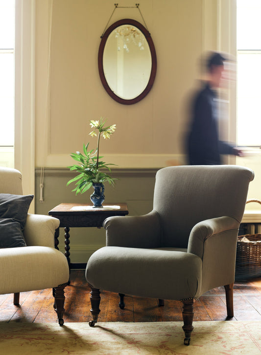 Fauteuil Finley, lin mousseux