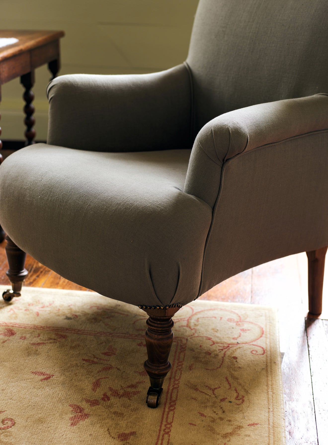Fauteuil Finley, lin mousseux