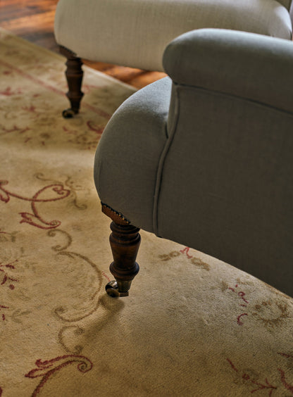Fauteuil Finley, lin mousseux