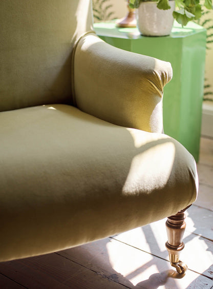 Fauteuil Finley, velours vert sauge