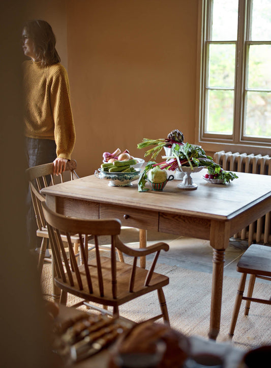 Table de salle à manger carrée en chêne Stanton