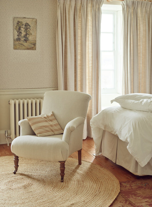 Fauteuil Finley, lin écru