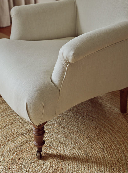 Fauteuil Finley, lin écru
