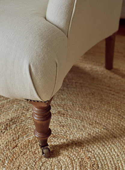 Fauteuil Finley, lin écru