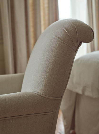 Fauteuil Finley, lin écru