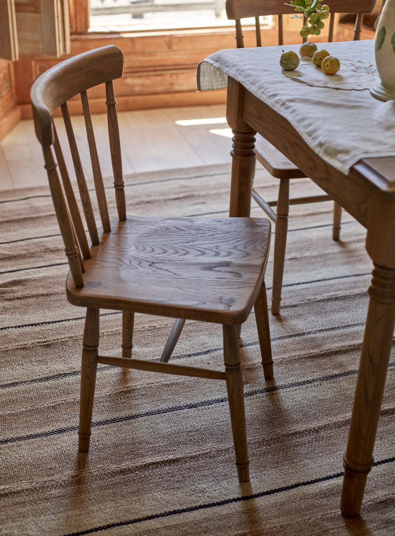 Chaise de salle à manger en chêne Turner