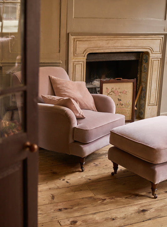 Fauteuil Abington, velours Clover