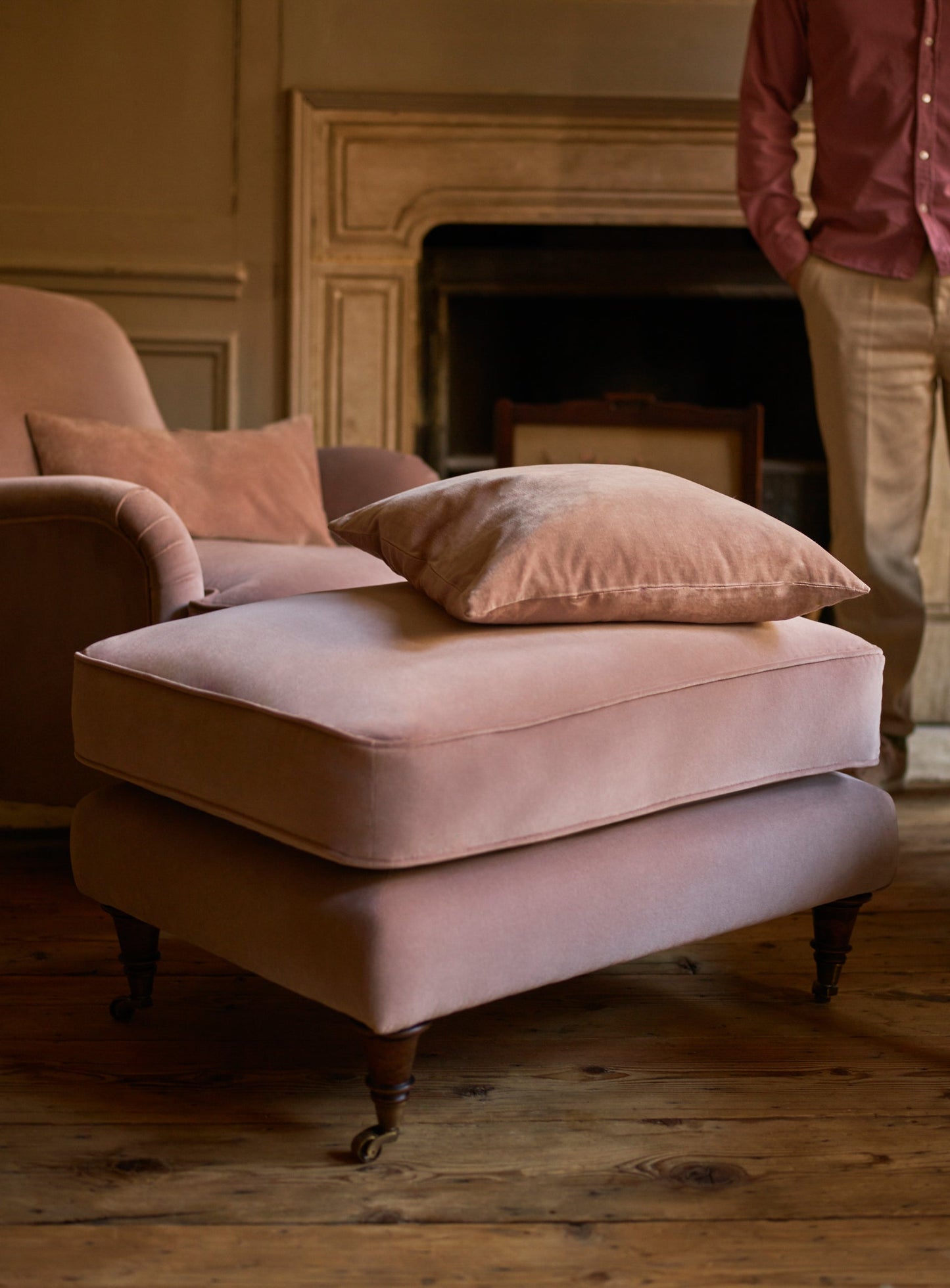 Tabouret Abington, velours Clover