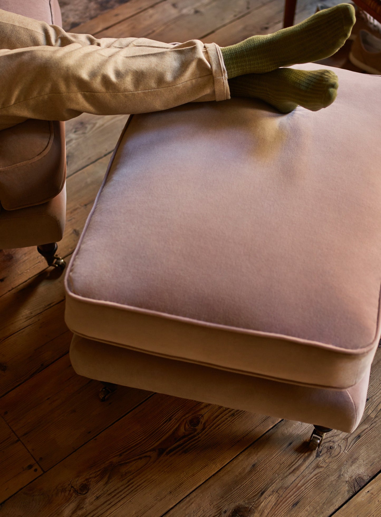Tabouret Abington, velours Clover