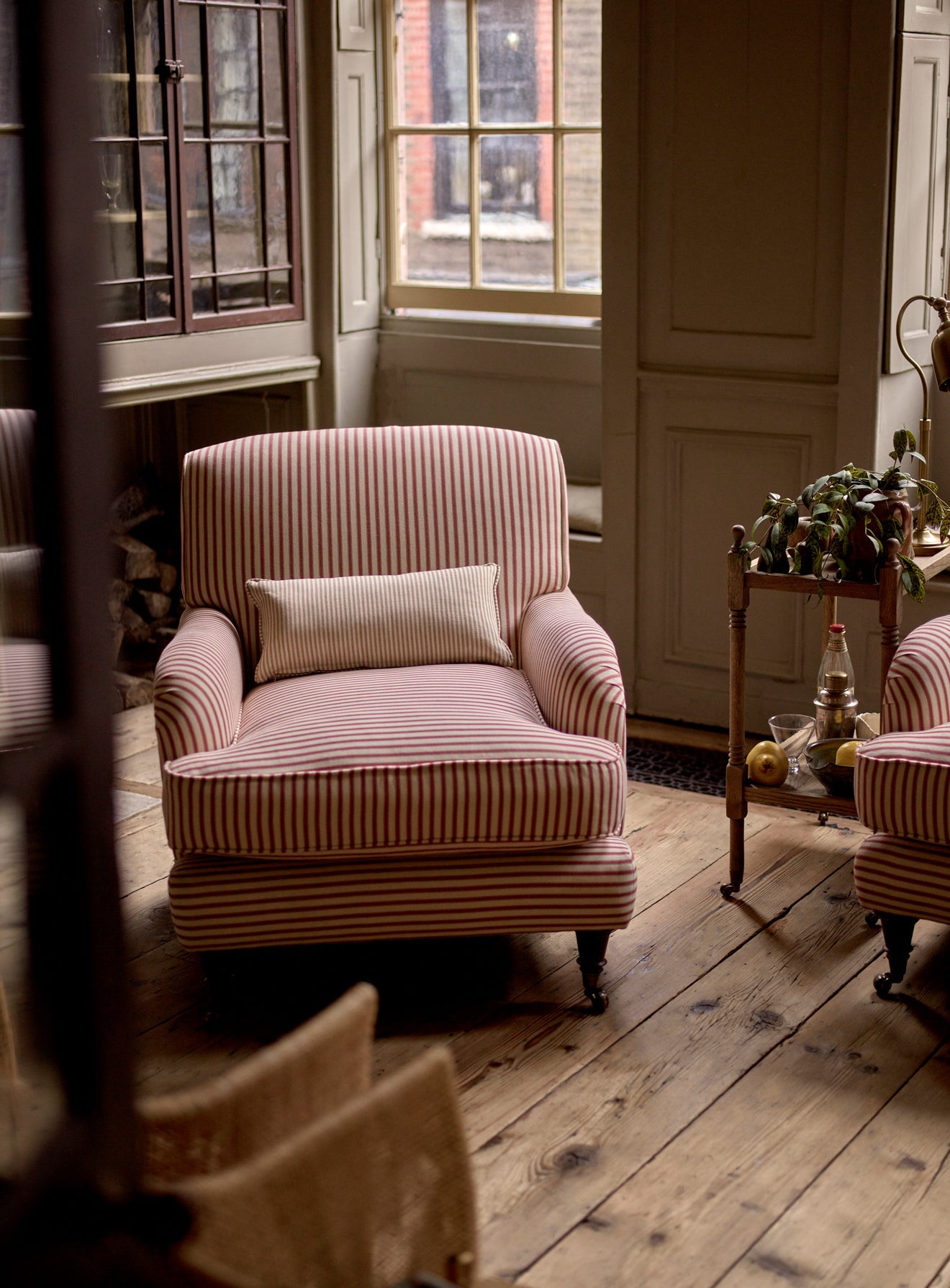 Fauteuil Abington, rayures rouges héritage