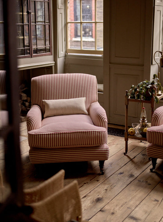 Fauteuil Abington, rayures rouges héritage