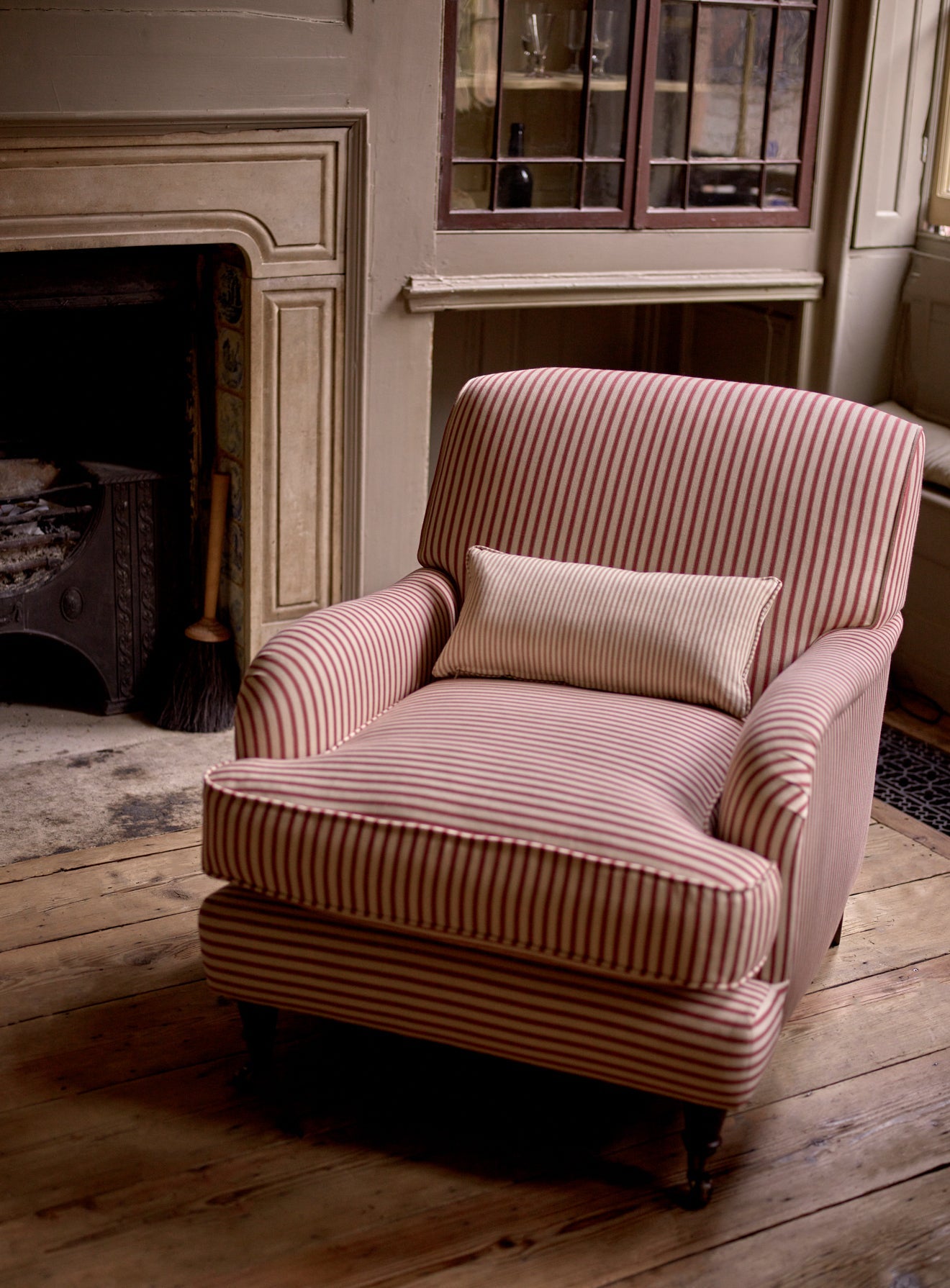 Fauteuil Abington, rayures rouges héritage
