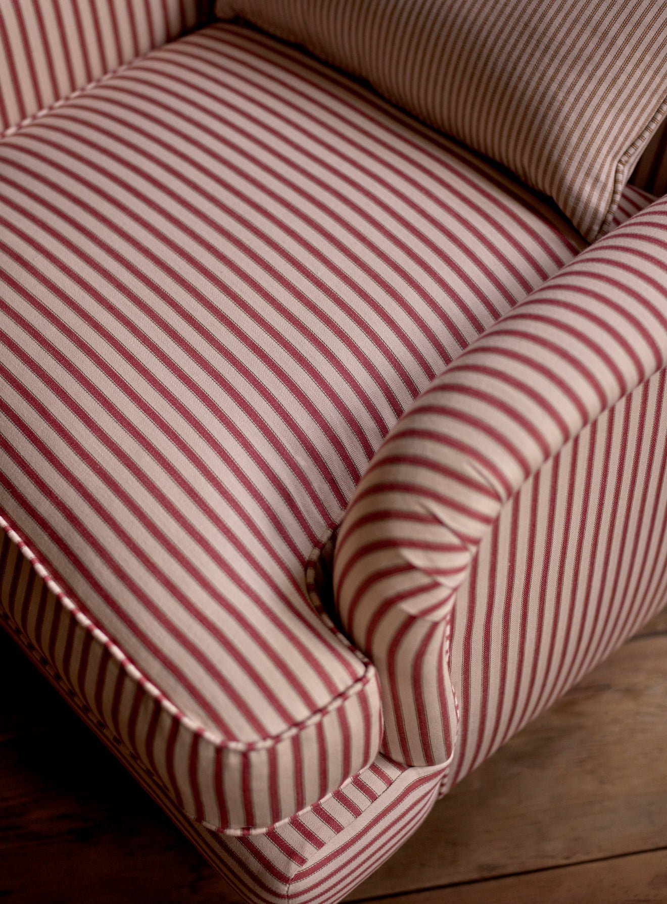 Fauteuil Abington, rayures rouges héritage