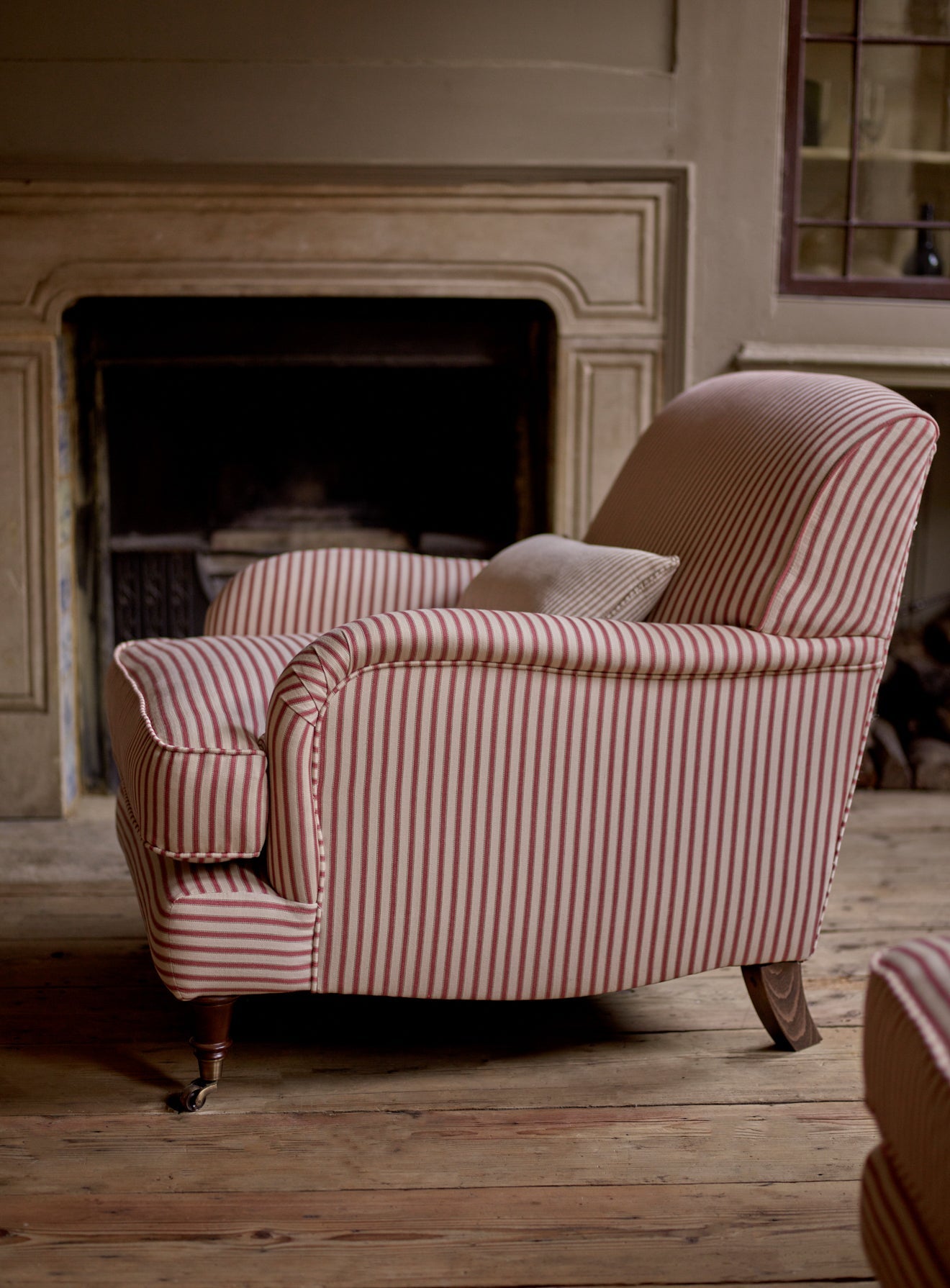 Fauteuil Abington, rayures rouges héritage