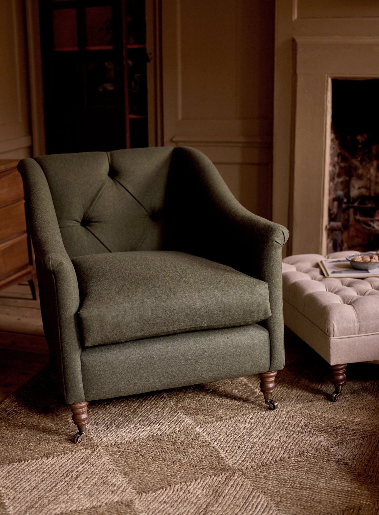 Fauteuil Elbert, laine de mousse