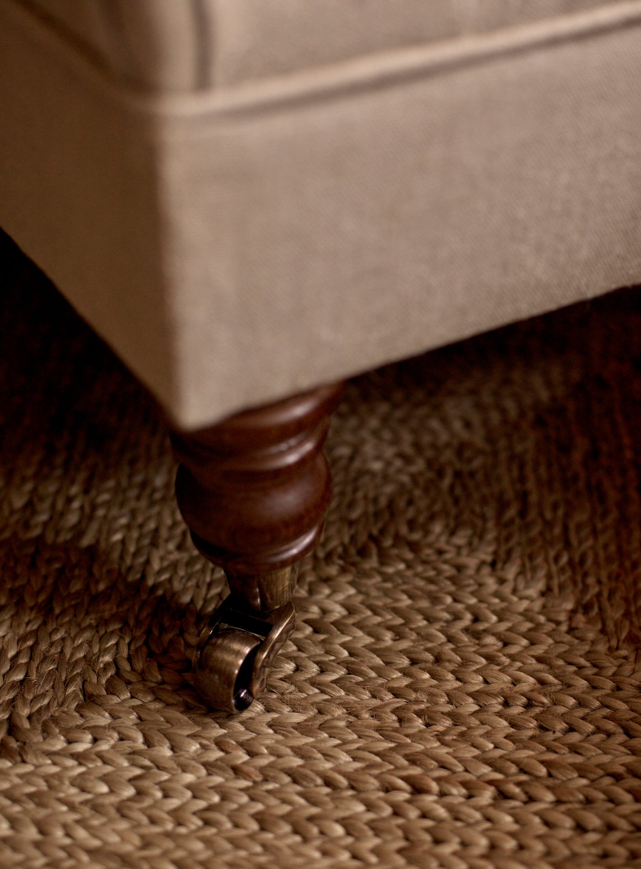 Tabouret Elbert, lin naturel