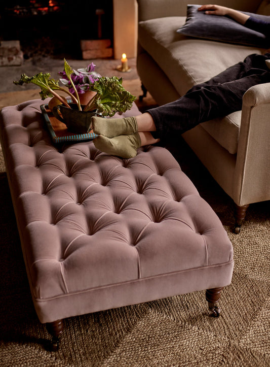Ottoman Elbert, velours Clover