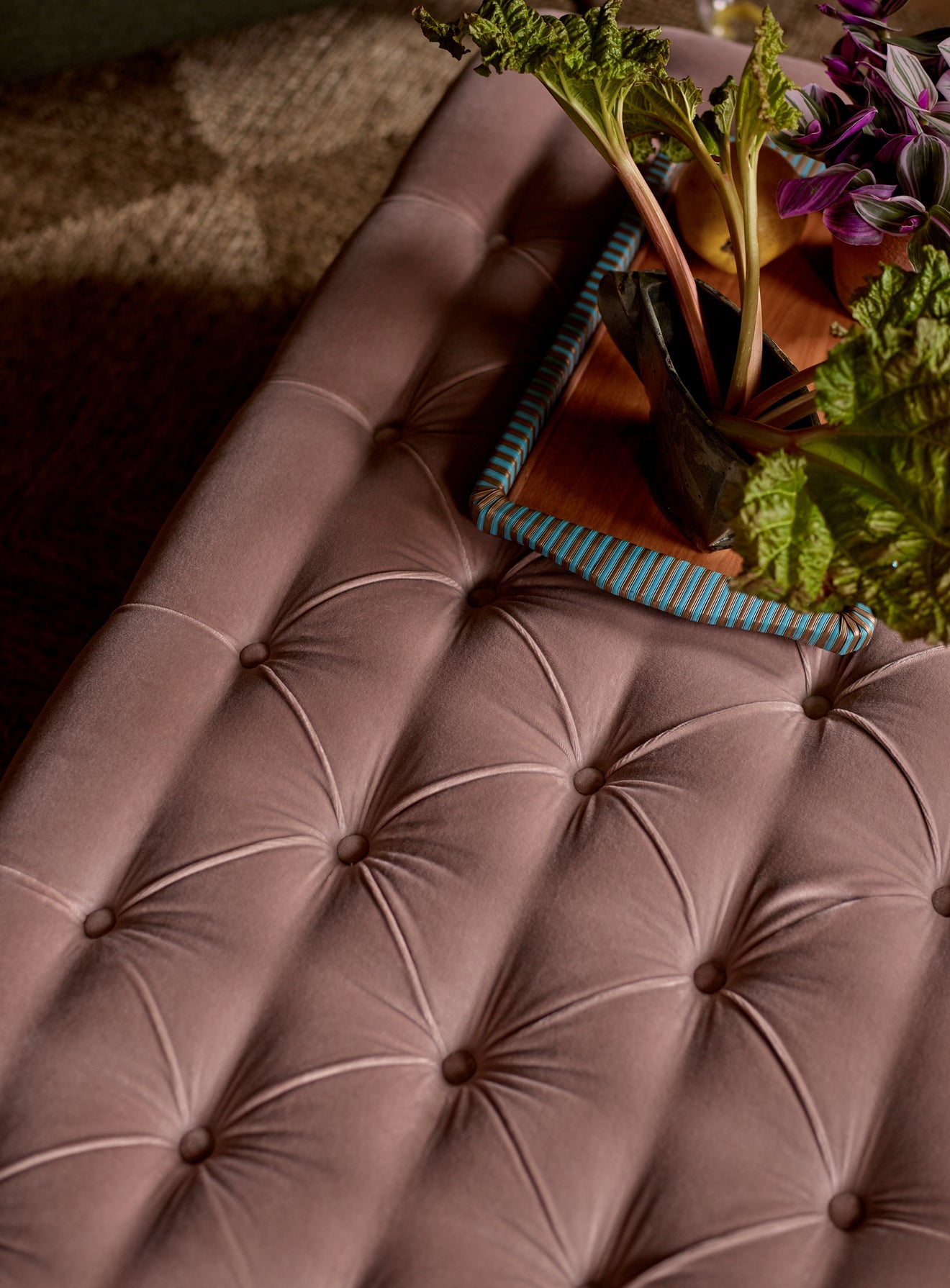 Ottoman Elbert, velours Clover