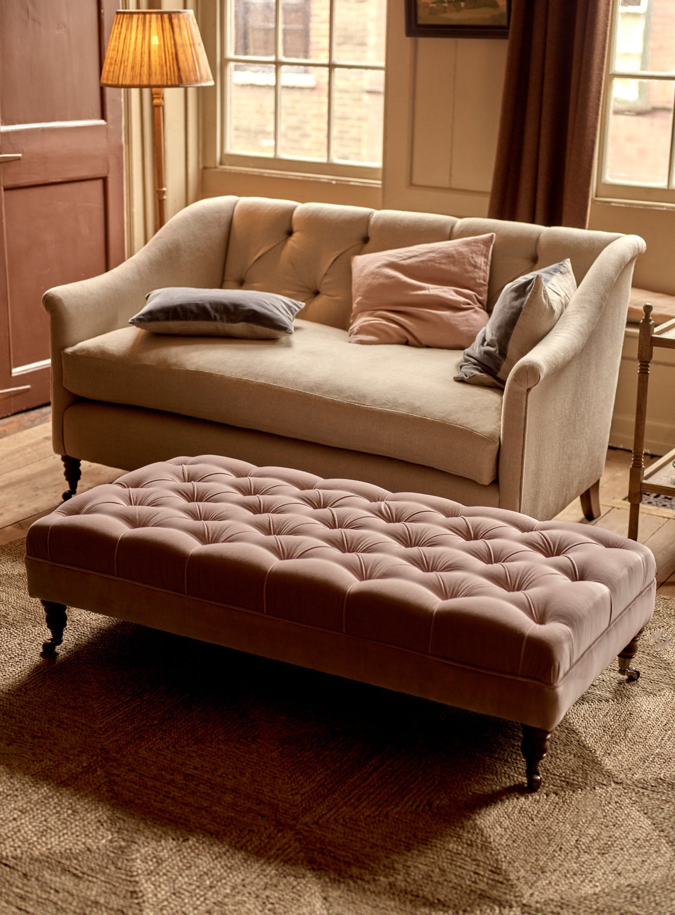 Ottoman Elbert, velours Clover