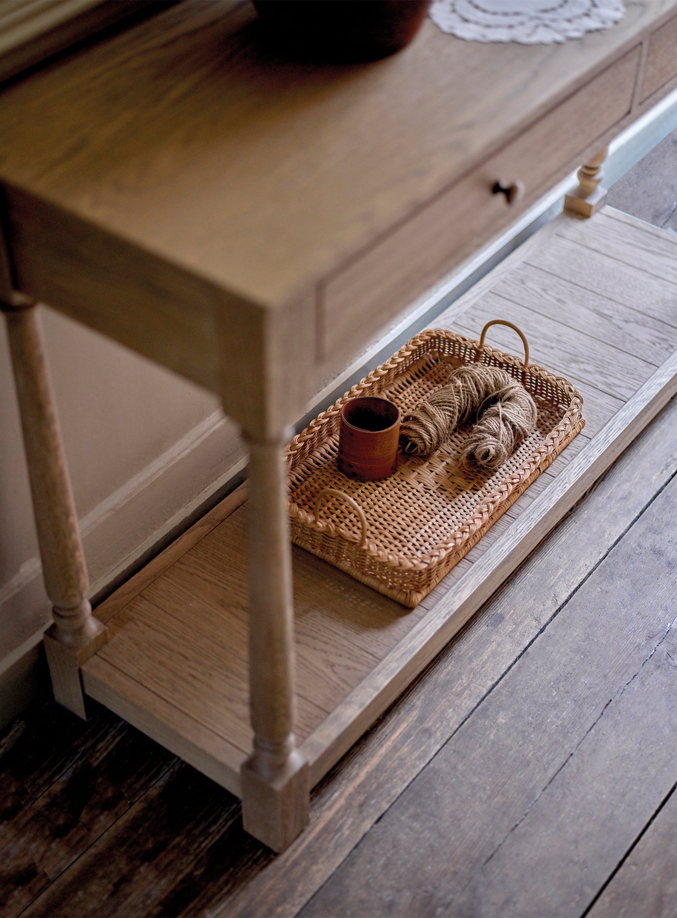 Table console en chêne Everett