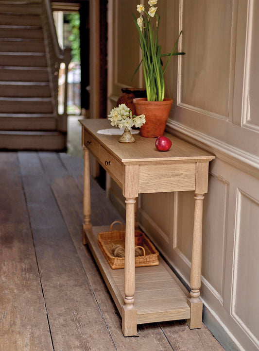 Table console en chêne Everett