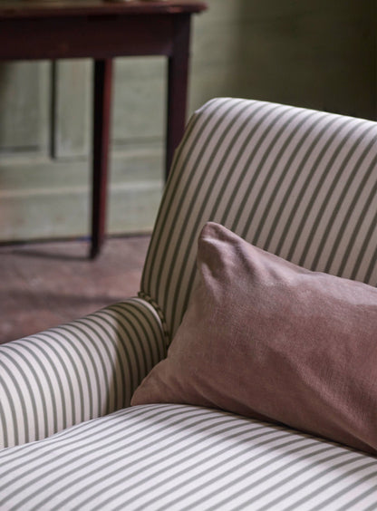 Fauteuil Remy, rayures saumon